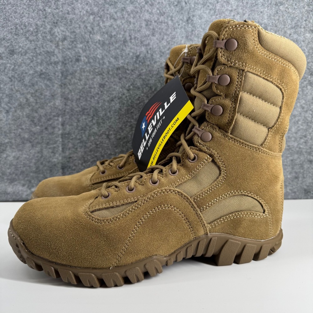 Belleville Tactical Boots Mens 9.5 Wide Coyote Brown TR550 Khyber Vibram Sole